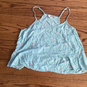 Floral Blue Tank Top
